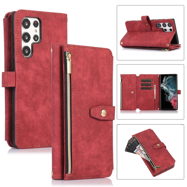Dream 9-Card Wallet Zipper Bag Leather Phone Case, For Samsung Galaxy S23 5G, For Samsung Galaxy S23+ 5G, For Samsung Galaxy S23 Ultra 5G, For Samsung Galaxy S22 5G, For Samsung Galaxy S22+ 5G, For Samsung Galaxy S22 Ultra 5G, For Samsung Galaxy S21 5G...