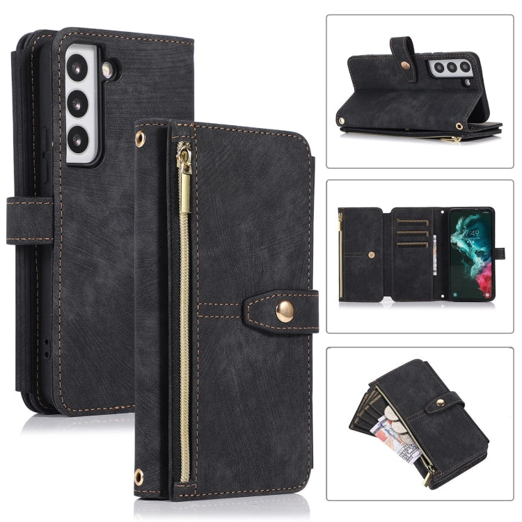 Dream 9-Card Wallet Zipper Bag Leather Phone Case, For Samsung Galaxy S23 5G, For Samsung Galaxy S23+ 5G, For Samsung Galaxy S23 Ultra 5G, For Samsung Galaxy S22 5G, For Samsung Galaxy S22+ 5G, For Samsung Galaxy S22 Ultra 5G, For Samsung Galaxy S21 5G...