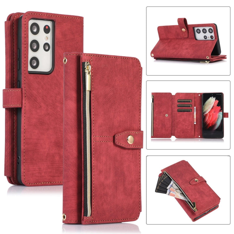 Dream 9-Card Wallet Zipper Bag Leather Phone Case, For Samsung Galaxy S21 Ultra 5G, For Samsung Galaxy S20, For Samsung Galaxy S20+, For Samsung Galaxy S20 Ultra, For Samsung Galaxy S20 FE, For Samsung Galaxy S10, For Samsung Galaxy S10+               ...