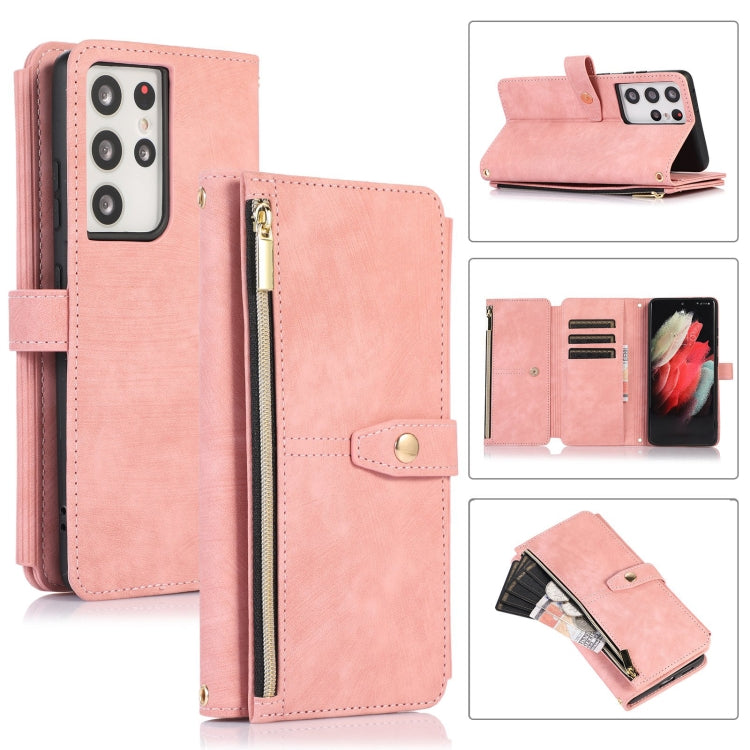 Dream 9-Card Wallet Zipper Bag Leather Phone Case, For Samsung Galaxy S21 Ultra 5G, For Samsung Galaxy S20, For Samsung Galaxy S20+, For Samsung Galaxy S20 Ultra, For Samsung Galaxy S20 FE, For Samsung Galaxy S10, For Samsung Galaxy S10+               ...