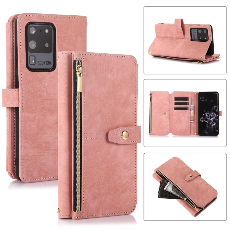 Dream 9-Card Wallet Zipper Bag Leather Phone Case, For Samsung Galaxy S21 Ultra 5G, For Samsung Galaxy S20, For Samsung Galaxy S20+, For Samsung Galaxy S20 Ultra, For Samsung Galaxy S20 FE, For Samsung Galaxy S10, For Samsung Galaxy S10+               ...