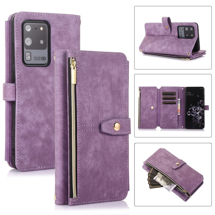 Dream 9-Card Wallet Zipper Bag Leather Phone Case, For Samsung Galaxy S21 Ultra 5G, For Samsung Galaxy S20, For Samsung Galaxy S20+, For Samsung Galaxy S20 Ultra, For Samsung Galaxy S20 FE, For Samsung Galaxy S10, For Samsung Galaxy S10+               ...