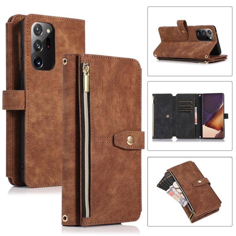 Dream 9-Card Wallet Zipper Bag Leather Phone Case, For Samsung Galaxy Note20, For Samsung Galaxy Note20 Ultra, For Samsung Galaxy Note10, For Samsung Galaxy Note10+, For Samsung Galaxy A53, For Samsung Galaxy A52 4G / 5G, For Samsung Galaxy A32 5G     ...
