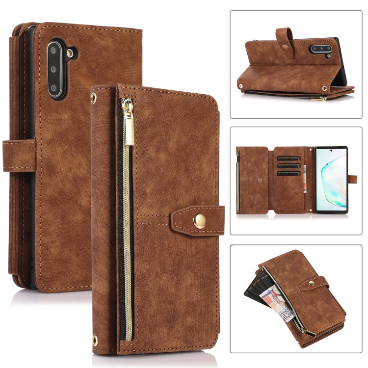 Dream 9-Card Wallet Zipper Bag Leather Phone Case, For Samsung Galaxy Note20, For Samsung Galaxy Note20 Ultra, For Samsung Galaxy Note10, For Samsung Galaxy Note10+, For Samsung Galaxy A53, For Samsung Galaxy A52 4G / 5G, For Samsung Galaxy A32 5G     ...