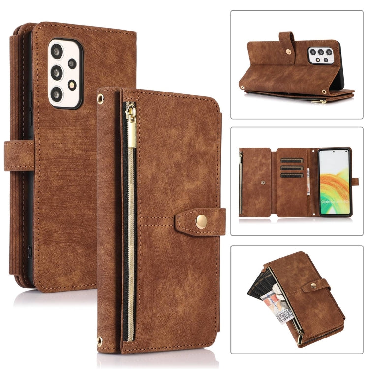 Dream 9-Card Wallet Zipper Bag Leather Phone Case, For Samsung Galaxy Note20, For Samsung Galaxy Note20 Ultra, For Samsung Galaxy Note10, For Samsung Galaxy Note10+, For Samsung Galaxy A53, For Samsung Galaxy A52 4G / 5G, For Samsung Galaxy A32 5G     ...