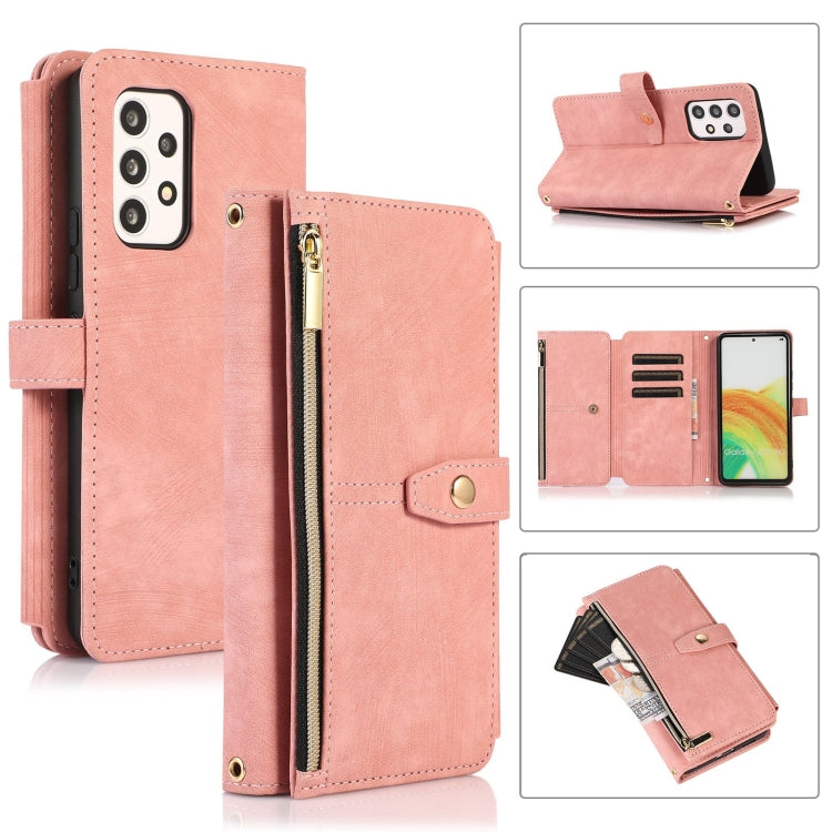 Dream 9-Card Wallet Zipper Bag Leather Phone Case, For Samsung Galaxy Note20, For Samsung Galaxy Note20 Ultra, For Samsung Galaxy Note10, For Samsung Galaxy Note10+, For Samsung Galaxy A53, For Samsung Galaxy A52 4G / 5G, For Samsung Galaxy A32 5G     ...