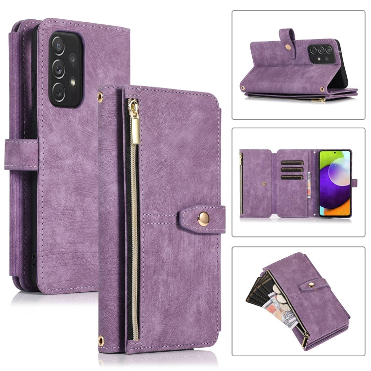Dream 9-Card Wallet Zipper Bag Leather Phone Case, For Samsung Galaxy Note20, For Samsung Galaxy Note20 Ultra, For Samsung Galaxy Note10, For Samsung Galaxy Note10+, For Samsung Galaxy A53, For Samsung Galaxy A52 4G / 5G, For Samsung Galaxy A32 5G     ...