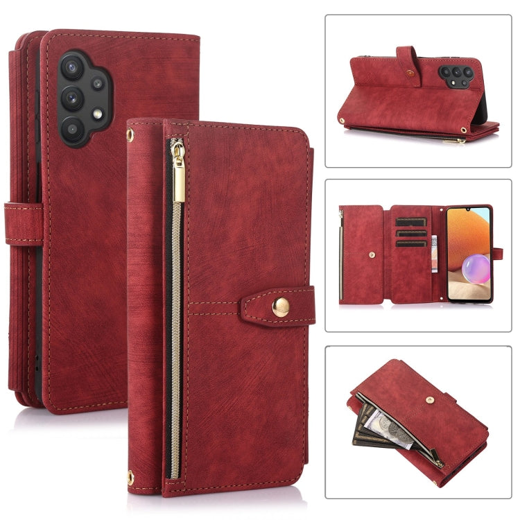 Dream 9-Card Wallet Zipper Bag Leather Phone Case, For Samsung Galaxy Note20, For Samsung Galaxy Note20 Ultra, For Samsung Galaxy Note10, For Samsung Galaxy Note10+, For Samsung Galaxy A53, For Samsung Galaxy A52 4G / 5G, For Samsung Galaxy A32 5G     ...