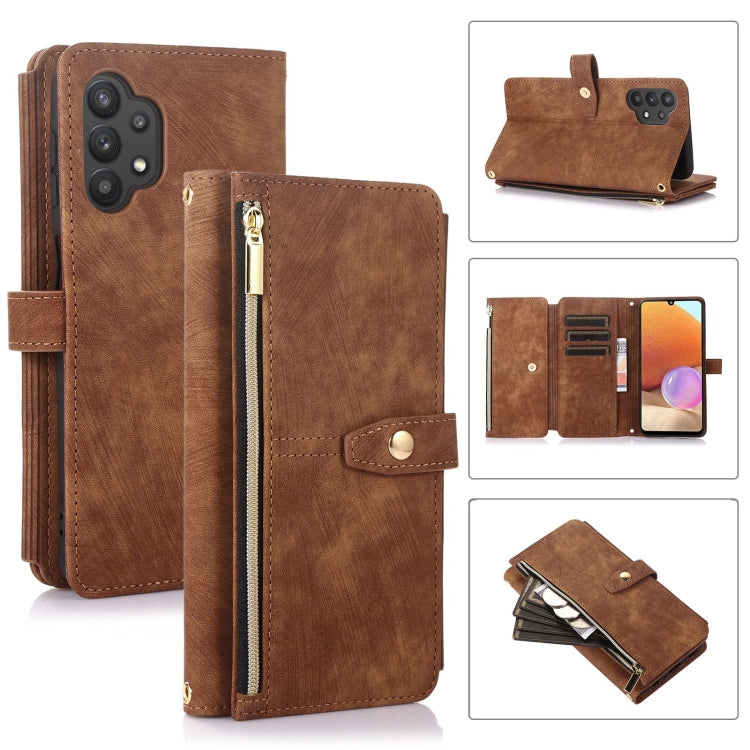 Dream 9-Card Wallet Zipper Bag Leather Phone Case, For Samsung Galaxy Note20, For Samsung Galaxy Note20 Ultra, For Samsung Galaxy Note10, For Samsung Galaxy Note10+, For Samsung Galaxy A53, For Samsung Galaxy A52 4G / 5G, For Samsung Galaxy A32 5G     ...