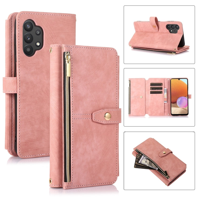 Dream 9-Card Wallet Zipper Bag Leather Phone Case, For Samsung Galaxy Note20, For Samsung Galaxy Note20 Ultra, For Samsung Galaxy Note10, For Samsung Galaxy Note10+, For Samsung Galaxy A53, For Samsung Galaxy A52 4G / 5G, For Samsung Galaxy A32 5G     ...