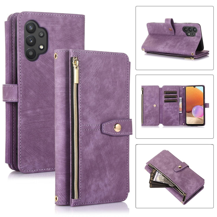 Dream 9-Card Wallet Zipper Bag Leather Phone Case, For Samsung Galaxy Note20, For Samsung Galaxy Note20 Ultra, For Samsung Galaxy Note10, For Samsung Galaxy Note10+, For Samsung Galaxy A53, For Samsung Galaxy A52 4G / 5G, For Samsung Galaxy A32 5G     ...