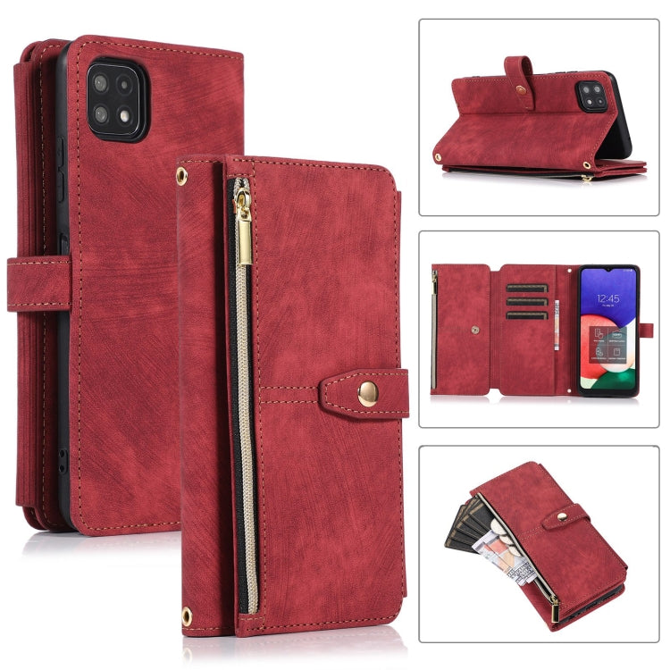 Dream 9-Card Wallet Zipper Bag Leather Phone Case, For Samsung Galaxy A22 4G, For Samsung Galaxy A22 5G, For Samsung Galaxy A51 4G, For Samsung Galaxy A71 4G, For Samsung Galaxy A70 / A70s, For Samsung Galaxy A20 / A30, For Samsung Galaxy A12 4G / 5G  ...