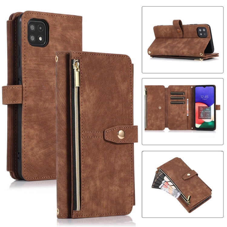 Dream 9-Card Wallet Zipper Bag Leather Phone Case, For Samsung Galaxy A22 4G, For Samsung Galaxy A22 5G, For Samsung Galaxy A51 4G, For Samsung Galaxy A71 4G, For Samsung Galaxy A70 / A70s, For Samsung Galaxy A20 / A30, For Samsung Galaxy A12 4G / 5G  ...