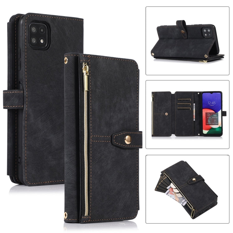 Dream 9-Card Wallet Zipper Bag Leather Phone Case, For Samsung Galaxy A22 4G, For Samsung Galaxy A22 5G, For Samsung Galaxy A51 4G, For Samsung Galaxy A71 4G, For Samsung Galaxy A70 / A70s, For Samsung Galaxy A20 / A30, For Samsung Galaxy A12 4G / 5G  ...