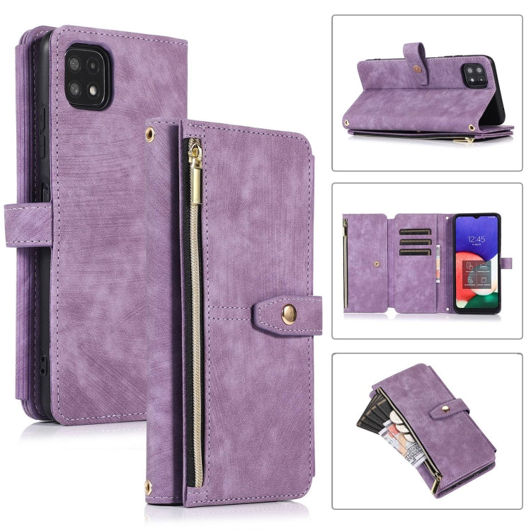 Dream 9-Card Wallet Zipper Bag Leather Phone Case, For Samsung Galaxy A22 4G, For Samsung Galaxy A22 5G, For Samsung Galaxy A51 4G, For Samsung Galaxy A71 4G, For Samsung Galaxy A70 / A70s, For Samsung Galaxy A20 / A30, For Samsung Galaxy A12 4G / 5G  ...