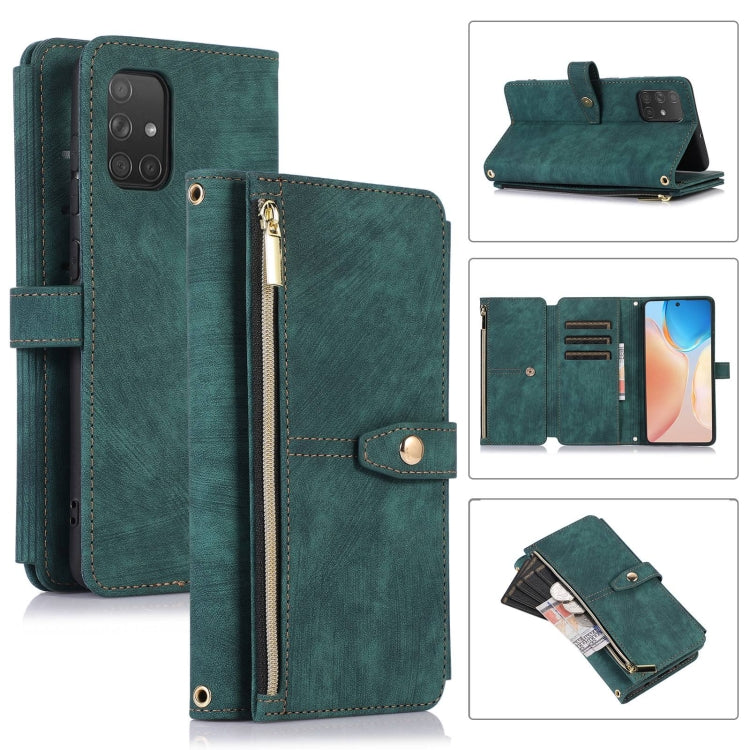 Dream 9-Card Wallet Zipper Bag Leather Phone Case, For Samsung Galaxy A22 4G, For Samsung Galaxy A22 5G, For Samsung Galaxy A51 4G, For Samsung Galaxy A71 4G, For Samsung Galaxy A70 / A70s, For Samsung Galaxy A20 / A30, For Samsung Galaxy A12 4G / 5G  ...
