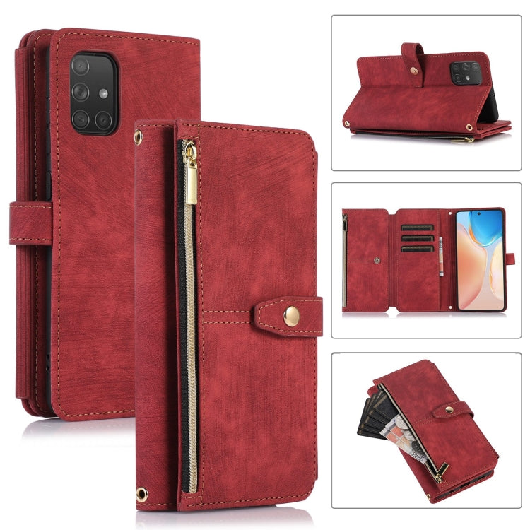 Dream 9-Card Wallet Zipper Bag Leather Phone Case, For Samsung Galaxy A22 4G, For Samsung Galaxy A22 5G, For Samsung Galaxy A51 4G, For Samsung Galaxy A71 4G, For Samsung Galaxy A70 / A70s, For Samsung Galaxy A20 / A30, For Samsung Galaxy A12 4G / 5G  ...