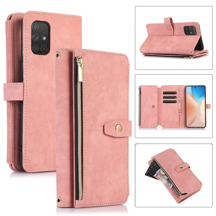 Dream 9-Card Wallet Zipper Bag Leather Phone Case, For Samsung Galaxy A22 4G, For Samsung Galaxy A22 5G, For Samsung Galaxy A51 4G, For Samsung Galaxy A71 4G, For Samsung Galaxy A70 / A70s, For Samsung Galaxy A20 / A30, For Samsung Galaxy A12 4G / 5G  ...