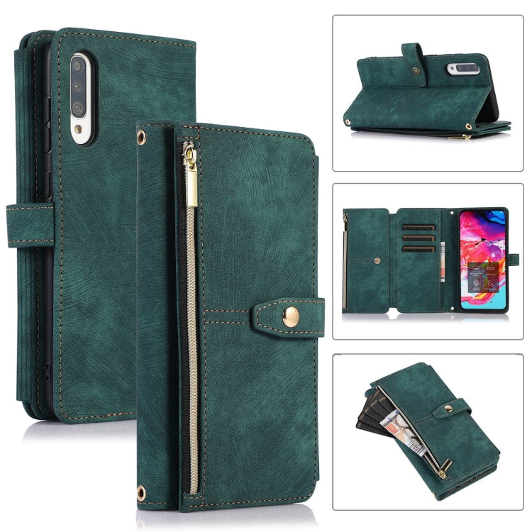 Dream 9-Card Wallet Zipper Bag Leather Phone Case, For Samsung Galaxy A22 4G, For Samsung Galaxy A22 5G, For Samsung Galaxy A51 4G, For Samsung Galaxy A71 4G, For Samsung Galaxy A70 / A70s, For Samsung Galaxy A20 / A30, For Samsung Galaxy A12 4G / 5G  ...