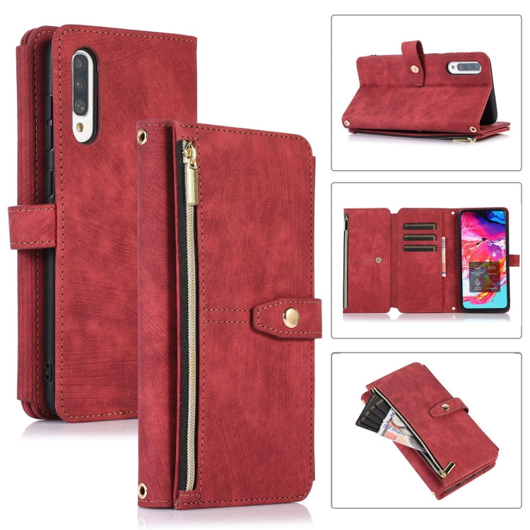 Dream 9-Card Wallet Zipper Bag Leather Phone Case, For Samsung Galaxy A22 4G, For Samsung Galaxy A22 5G, For Samsung Galaxy A51 4G, For Samsung Galaxy A71 4G, For Samsung Galaxy A70 / A70s, For Samsung Galaxy A20 / A30, For Samsung Galaxy A12 4G / 5G  ...