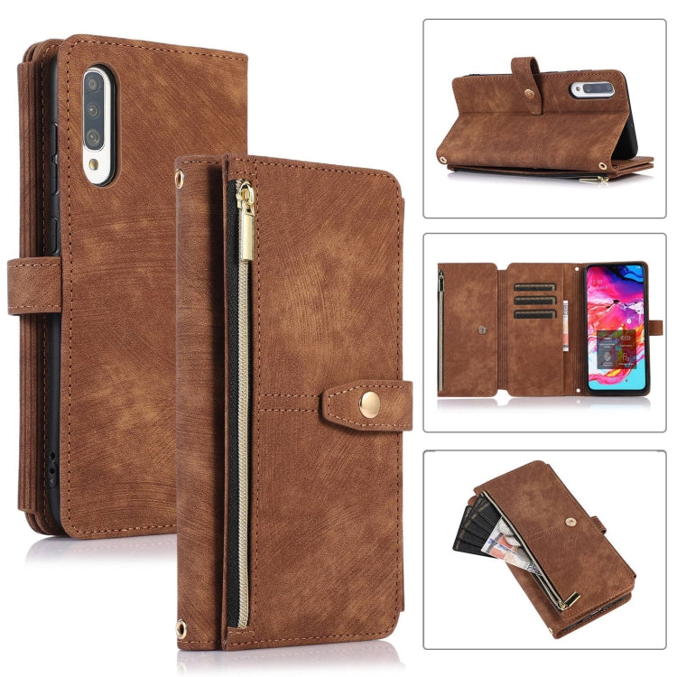 Dream 9-Card Wallet Zipper Bag Leather Phone Case, For Samsung Galaxy A22 4G, For Samsung Galaxy A22 5G, For Samsung Galaxy A51 4G, For Samsung Galaxy A71 4G, For Samsung Galaxy A70 / A70s, For Samsung Galaxy A20 / A30, For Samsung Galaxy A12 4G / 5G  ...