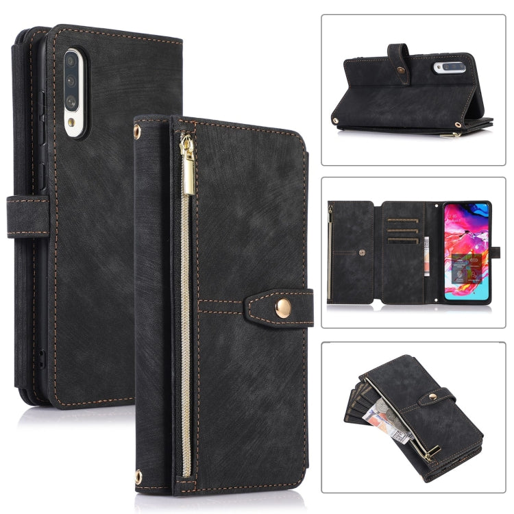 Dream 9-Card Wallet Zipper Bag Leather Phone Case, For Samsung Galaxy A22 4G, For Samsung Galaxy A22 5G, For Samsung Galaxy A51 4G, For Samsung Galaxy A71 4G, For Samsung Galaxy A70 / A70s, For Samsung Galaxy A20 / A30, For Samsung Galaxy A12 4G / 5G  ...