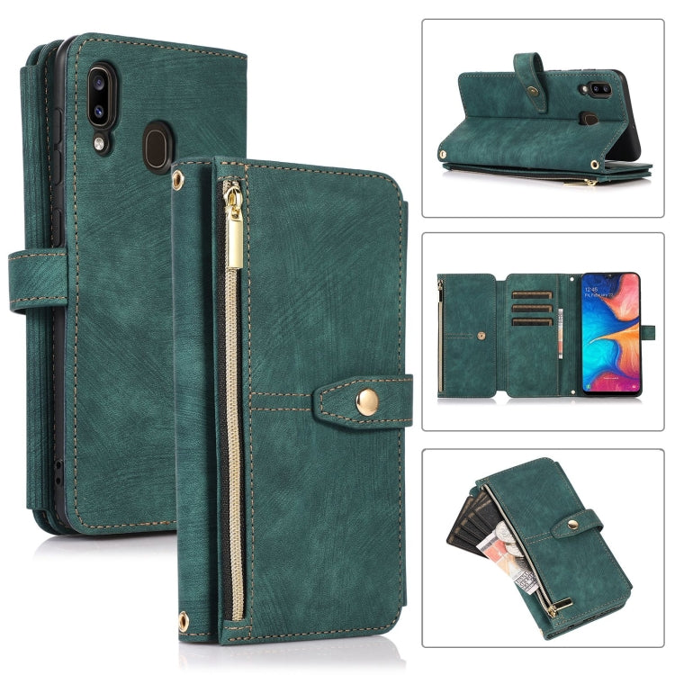 Dream 9-Card Wallet Zipper Bag Leather Phone Case, For Samsung Galaxy A22 4G, For Samsung Galaxy A22 5G, For Samsung Galaxy A51 4G, For Samsung Galaxy A71 4G, For Samsung Galaxy A70 / A70s, For Samsung Galaxy A20 / A30, For Samsung Galaxy A12 4G / 5G  ...