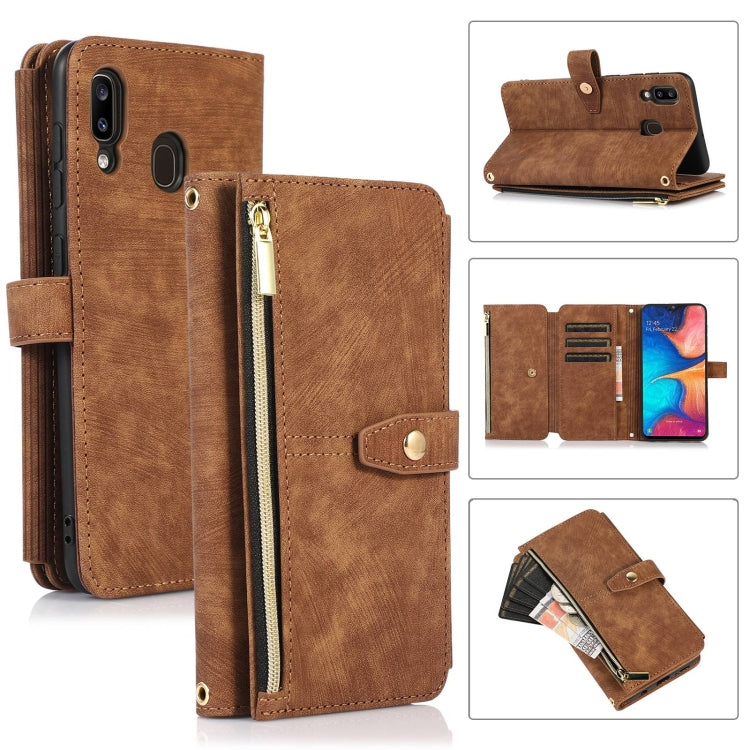 Dream 9-Card Wallet Zipper Bag Leather Phone Case, For Samsung Galaxy A22 4G, For Samsung Galaxy A22 5G, For Samsung Galaxy A51 4G, For Samsung Galaxy A71 4G, For Samsung Galaxy A70 / A70s, For Samsung Galaxy A20 / A30, For Samsung Galaxy A12 4G / 5G  ...