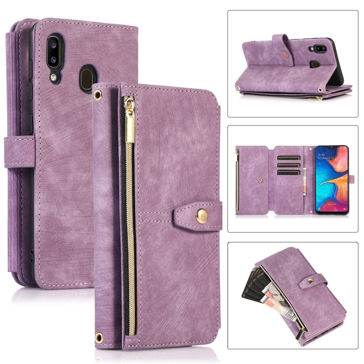 Dream 9-Card Wallet Zipper Bag Leather Phone Case, For Samsung Galaxy A22 4G, For Samsung Galaxy A22 5G, For Samsung Galaxy A51 4G, For Samsung Galaxy A71 4G, For Samsung Galaxy A70 / A70s, For Samsung Galaxy A20 / A30, For Samsung Galaxy A12 4G / 5G  ...