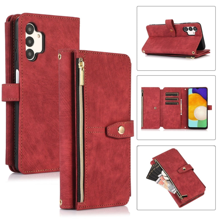 Dream 9-Card Wallet Zipper Bag Leather Phone Case, For Samsung Galaxy A22 4G, For Samsung Galaxy A22 5G, For Samsung Galaxy A51 4G, For Samsung Galaxy A71 4G, For Samsung Galaxy A70 / A70s, For Samsung Galaxy A20 / A30, For Samsung Galaxy A12 4G / 5G  ...
