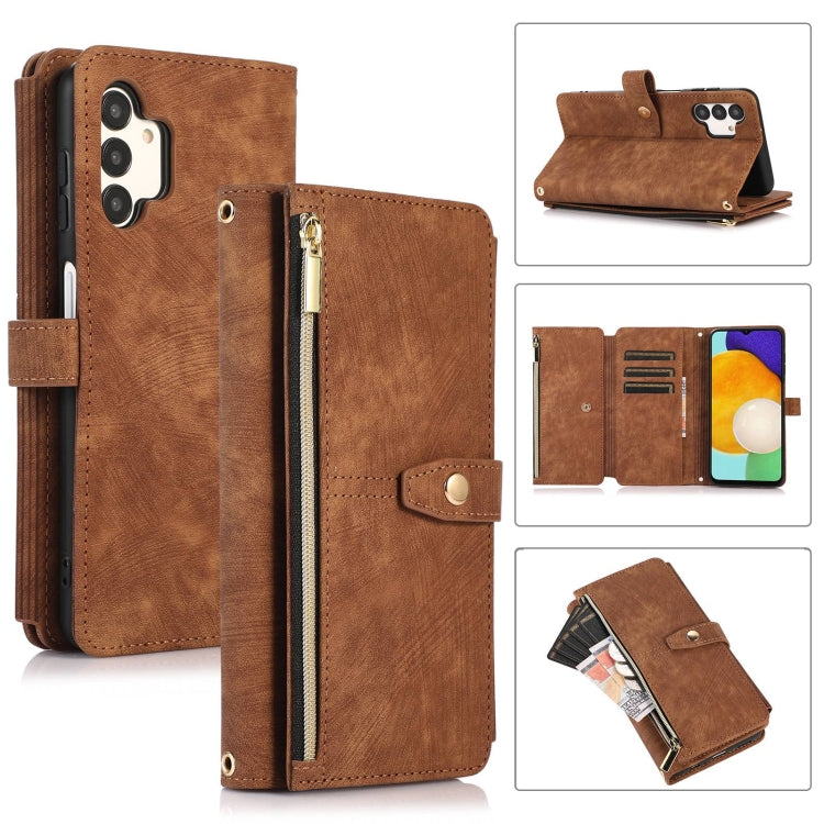 Dream 9-Card Wallet Zipper Bag Leather Phone Case, For Samsung Galaxy A22 4G, For Samsung Galaxy A22 5G, For Samsung Galaxy A51 4G, For Samsung Galaxy A71 4G, For Samsung Galaxy A70 / A70s, For Samsung Galaxy A20 / A30, For Samsung Galaxy A12 4G / 5G  ...