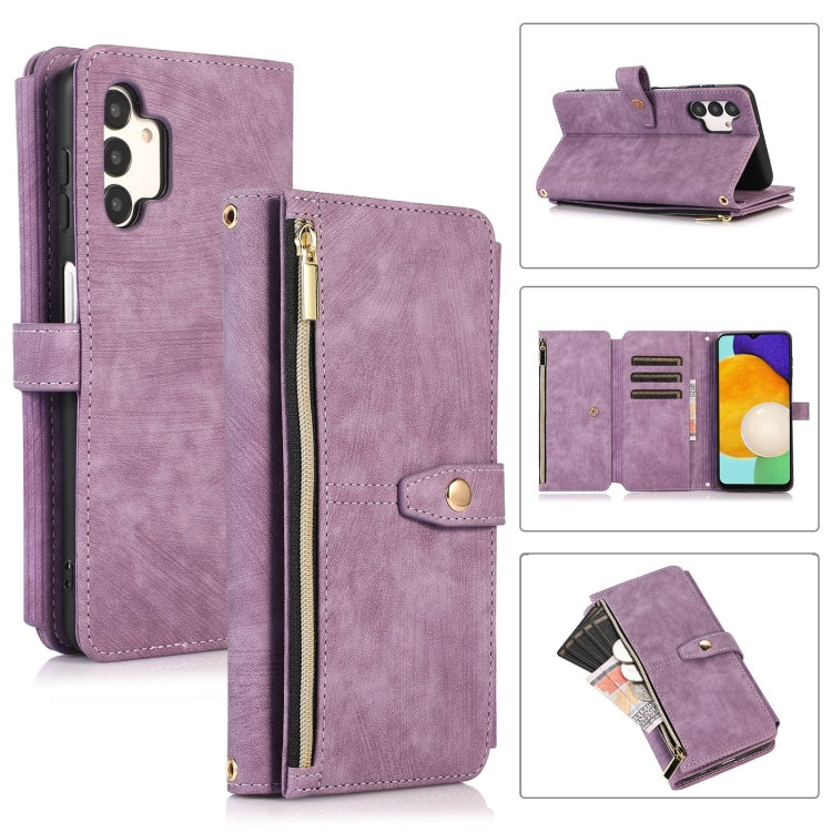 Dream 9-Card Wallet Zipper Bag Leather Phone Case, For Samsung Galaxy A22 4G, For Samsung Galaxy A22 5G, For Samsung Galaxy A51 4G, For Samsung Galaxy A71 4G, For Samsung Galaxy A70 / A70s, For Samsung Galaxy A20 / A30, For Samsung Galaxy A12 4G / 5G  ...