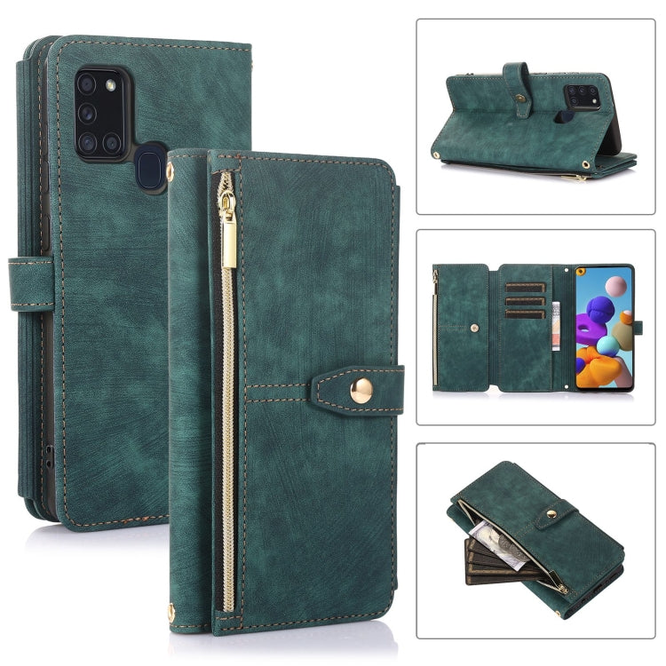 Dream 9-Card Wallet Zipper Bag Leather Phone Case, For Samsung Galaxy A10, For Samsung Galaxy A21s, For Samsung Galaxy A72 4G / 5G