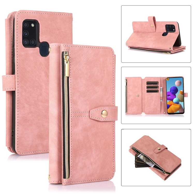 Dream 9-Card Wallet Zipper Bag Leather Phone Case, For Samsung Galaxy A10, For Samsung Galaxy A21s, For Samsung Galaxy A72 4G / 5G