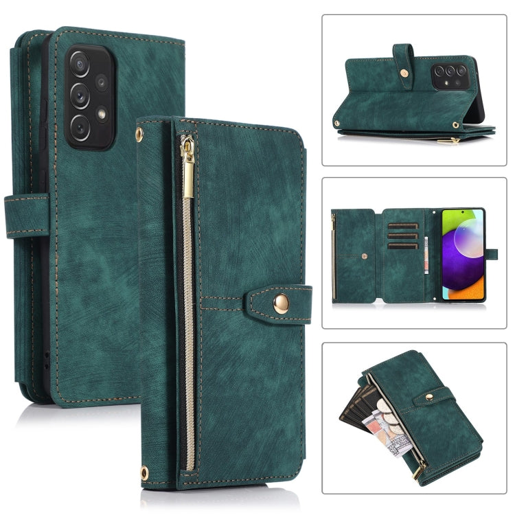 Dream 9-Card Wallet Zipper Bag Leather Phone Case, For Samsung Galaxy A10, For Samsung Galaxy A21s, For Samsung Galaxy A72 4G / 5G
