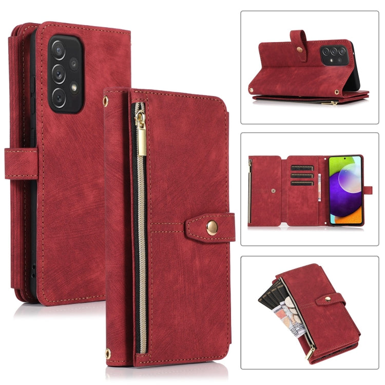 Dream 9-Card Wallet Zipper Bag Leather Phone Case, For Samsung Galaxy A10, For Samsung Galaxy A21s, For Samsung Galaxy A72 4G / 5G