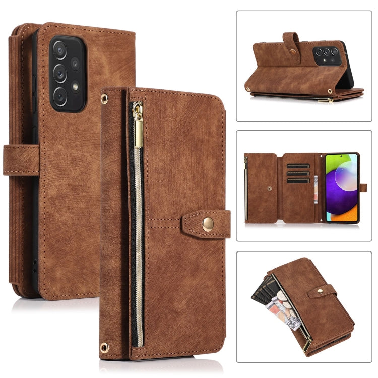 Dream 9-Card Wallet Zipper Bag Leather Phone Case, For Samsung Galaxy A10, For Samsung Galaxy A21s, For Samsung Galaxy A72 4G / 5G