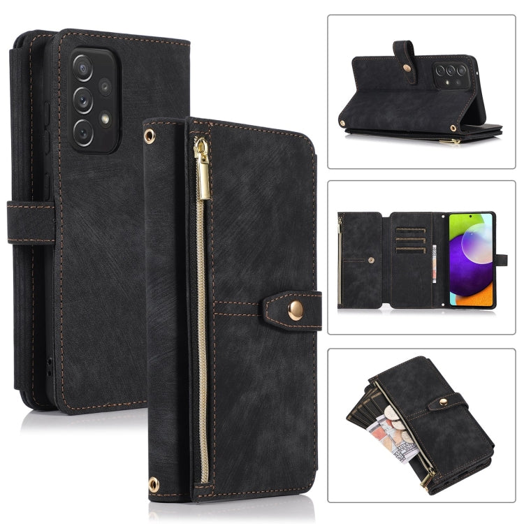 Dream 9-Card Wallet Zipper Bag Leather Phone Case, For Samsung Galaxy A10, For Samsung Galaxy A21s, For Samsung Galaxy A72 4G / 5G