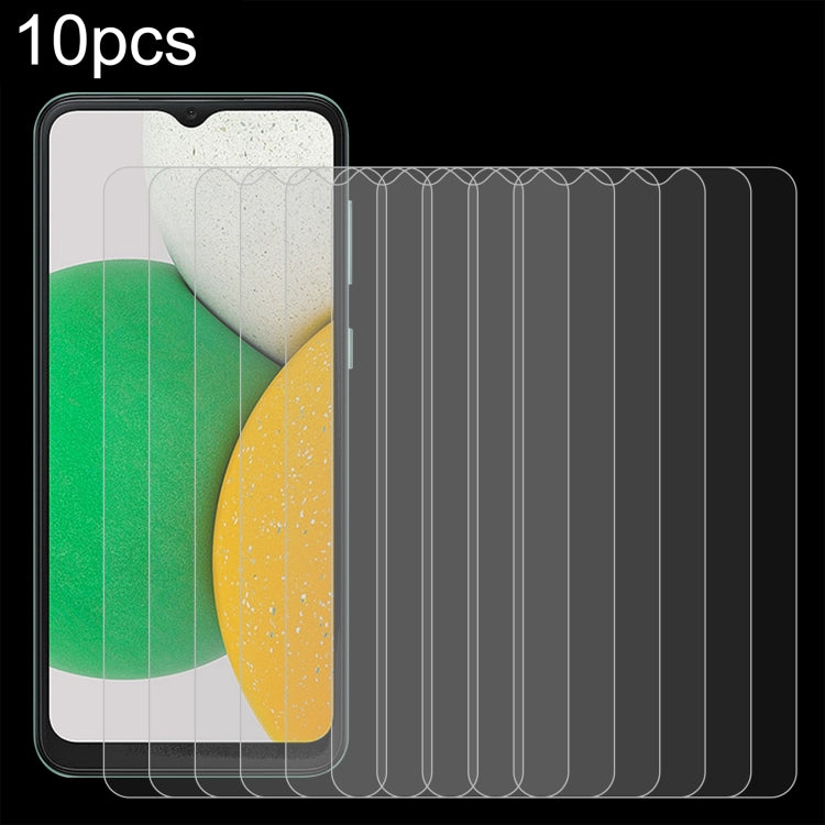 10pcs 0.26mm 9H 2.5D Tempered Glass Film, For Samsung Galaxy A04 Core(10pcs), For Xiaomi Redmi 12C / Xiaomi Poco C55(10pcs)