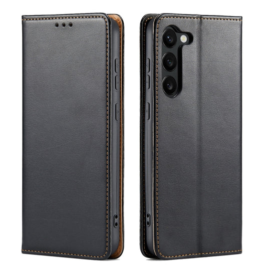 Fierre Shann PU Genuine Leather Texture Leather Phone Case, For Samsung Galaxy S23+ 5G, For Samsung Galaxy S23 Ultra 5G