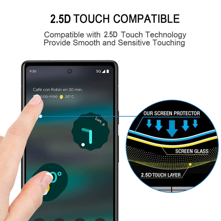 25pcs Full Glue Full Cover Screen Protector Tempered Glass Film, For Google Pixel 6a (25 PCS), For Google Pixel 7 (25 PCS)