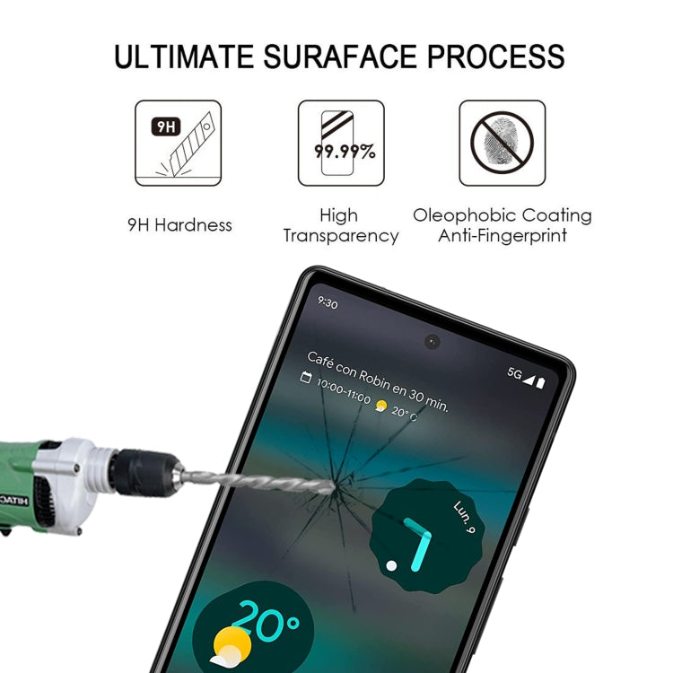 25pcs Full Glue Full Cover Screen Protector Tempered Glass Film, For Google Pixel 6a (25 PCS), For Google Pixel 7 (25 PCS)