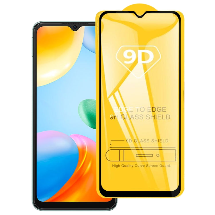 9D Full Glue Full Screen Tempered Glass Film, For Xiaomi Redmi 10C (1 PCS)