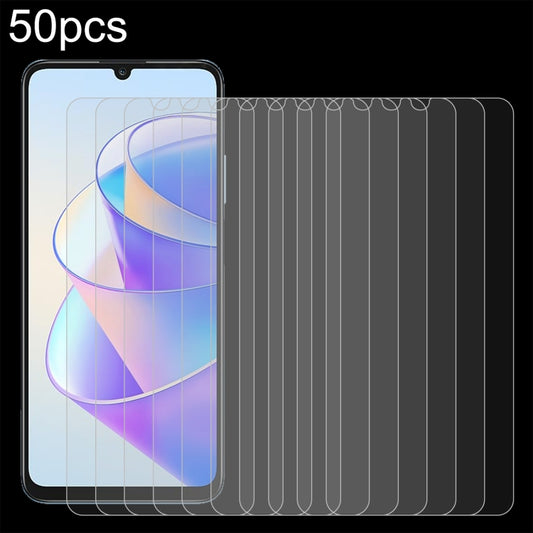 50pcs 0.26mm 9H 2.5D Tempered Glass Film, For Honor X9a(50 PCS), For Honor X7a(50 PCS)