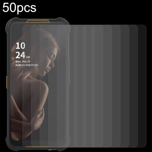 50pcs 0.26mm 9H 2.5D Tempered Glass Film, For AGM H5 (50 PCS), For Honor Magic 5 Lite (50 PCS), For TECNO Pop 7 Pro (50 PCS), For ZTE Blade V40 Design (50 PCS), For DOOGEE V Max (50 PCS)