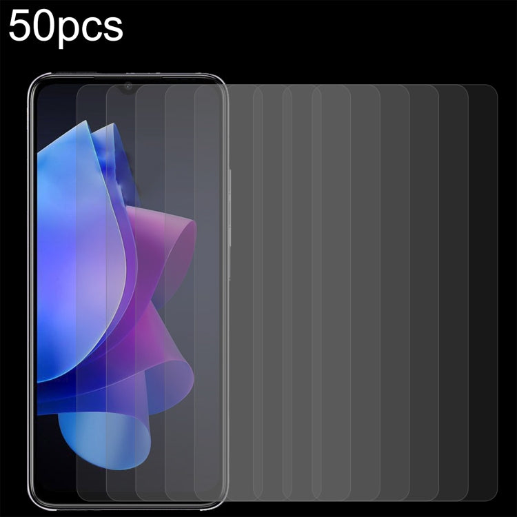 50pcs 0.26mm 9H 2.5D Tempered Glass Film, For AGM H5 (50 PCS), For Honor Magic 5 Lite (50 PCS), For TECNO Pop 7 Pro (50 PCS), For ZTE Blade V40 Design (50 PCS), For DOOGEE V Max (50 PCS)