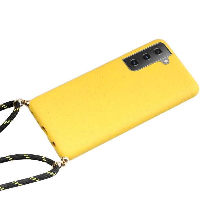 Wheat Straw Material + TPU Protective Case with Lanyard, For Samsung Galaxy S23 5G, For Samsung Galaxy S23+ 5G, For Samsung Galaxy S23 Ultra 5G