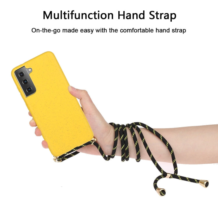 Wheat Straw Material + TPU Protective Case with Lanyard, For Samsung Galaxy S23 5G, For Samsung Galaxy S23+ 5G, For Samsung Galaxy S23 Ultra 5G