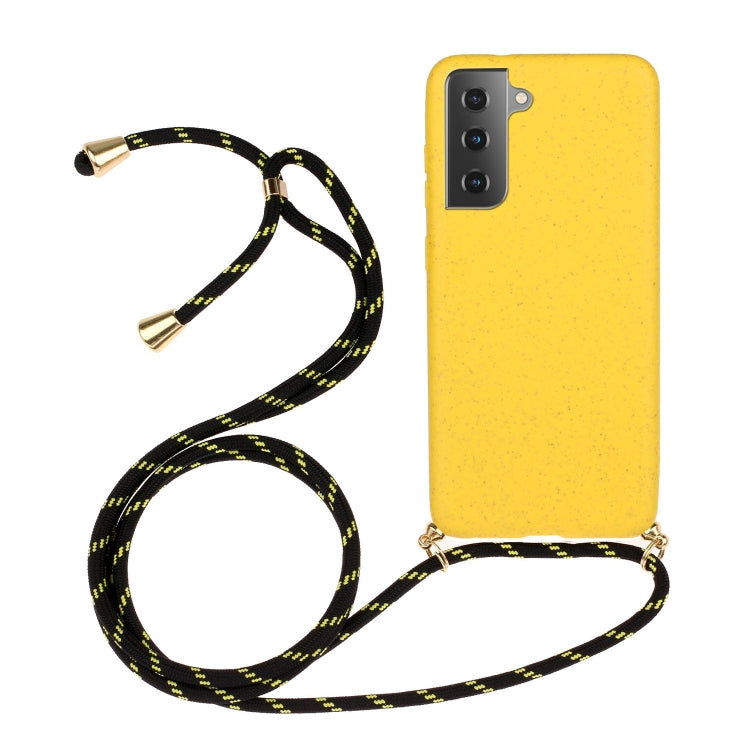 Wheat Straw Material + TPU Protective Case with Lanyard, For Samsung Galaxy S23 5G, For Samsung Galaxy S23+ 5G, For Samsung Galaxy S23 Ultra 5G