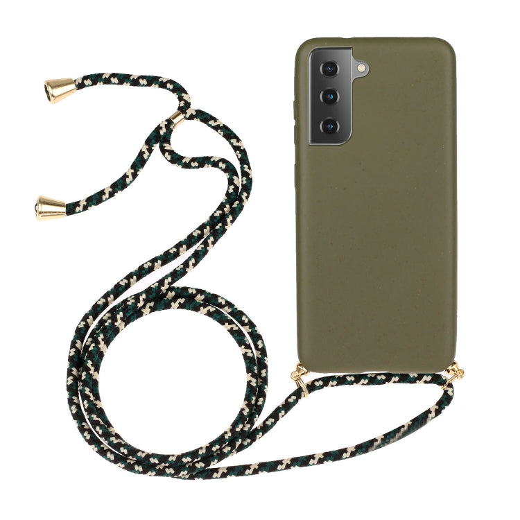 Wheat Straw Material + TPU Protective Case with Lanyard, For Samsung Galaxy S23 5G, For Samsung Galaxy S23+ 5G, For Samsung Galaxy S23 Ultra 5G